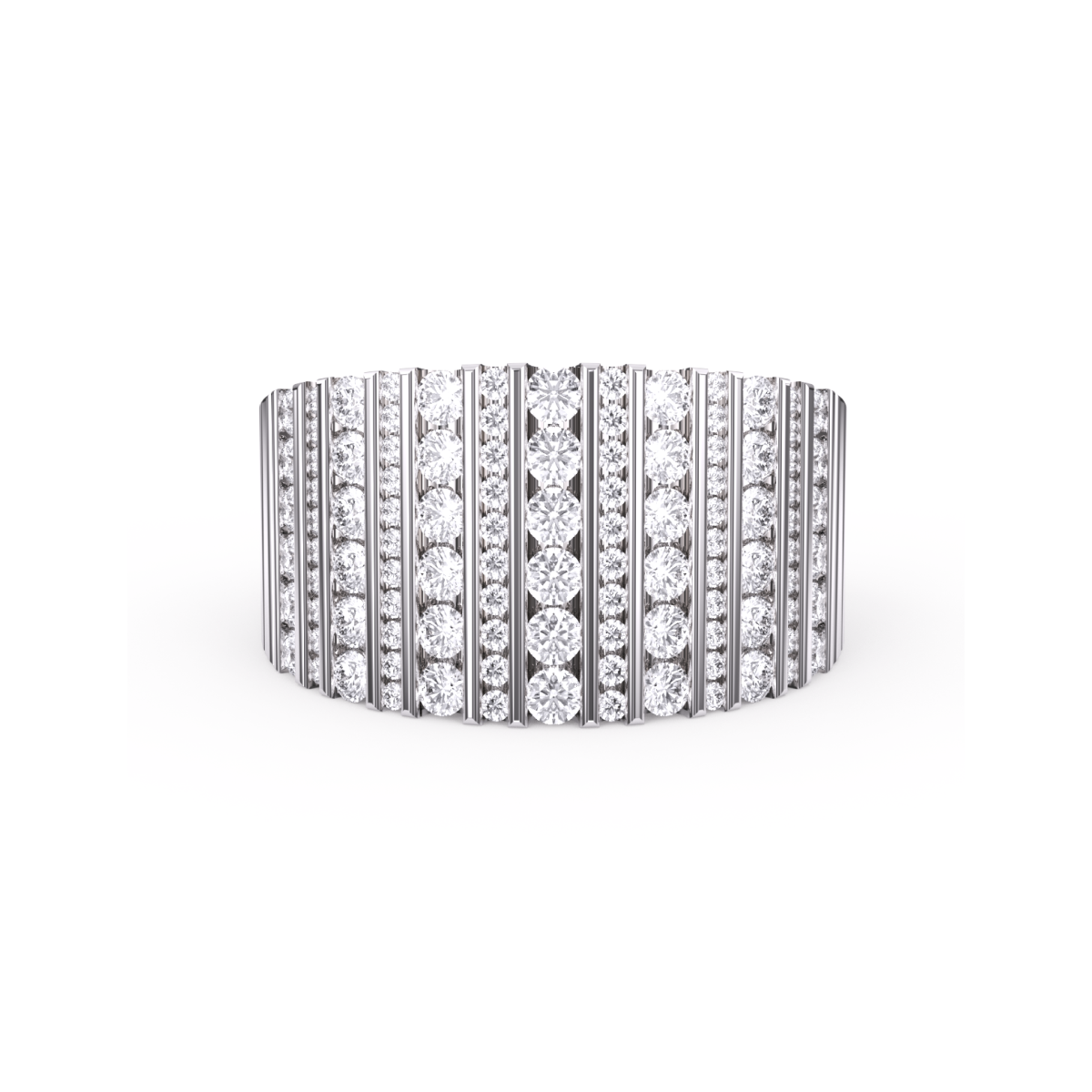 Vintage Diamond Wide Band Gift For Him